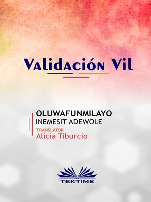 cover image of Validación Vil